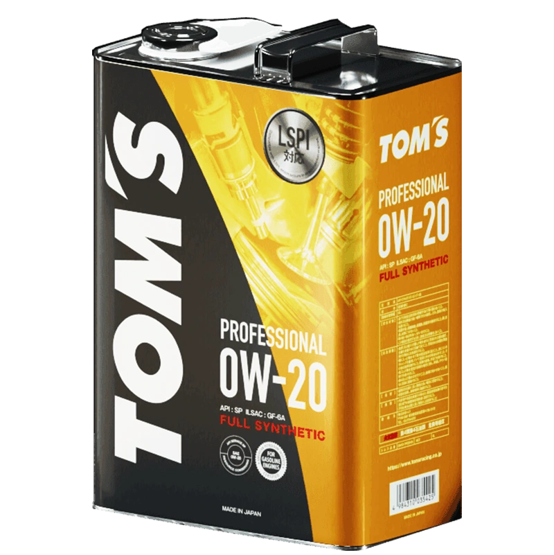 Оригинальная канистра TOM’S 0W-20, 4 л