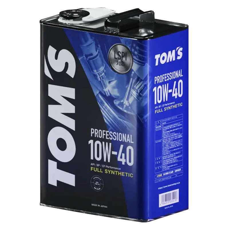 Оригинальная синяя канистра TOM’S 10W-40, 4 л